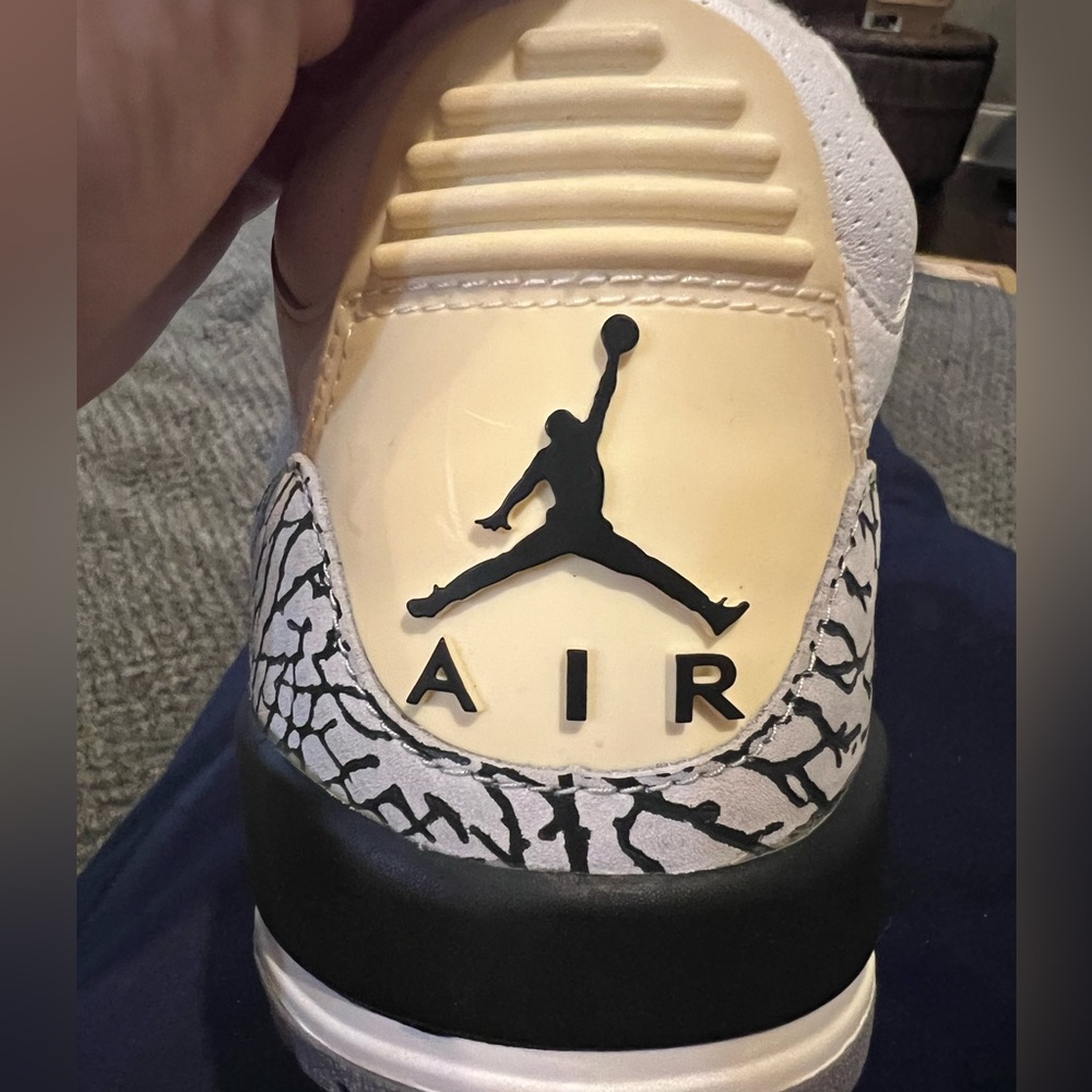 Rare Vintage 2003 - Air Jordan 3 Retro - White/Cement/Fire Red - Men’s 8 in box - Picture 7 of 8